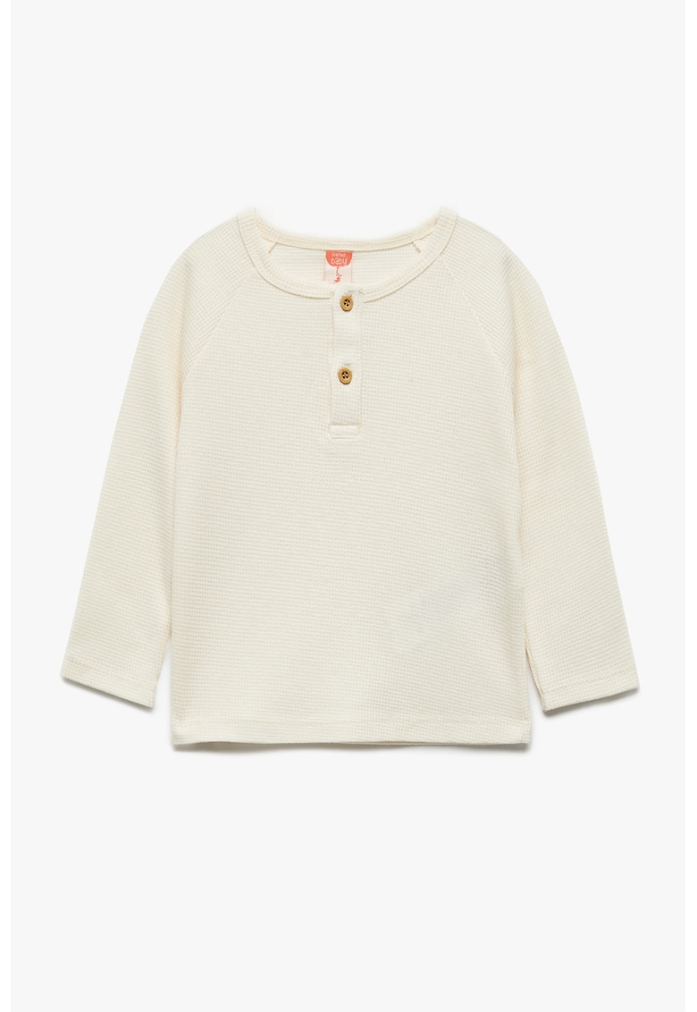 Bluza texturata cu maneci raglan