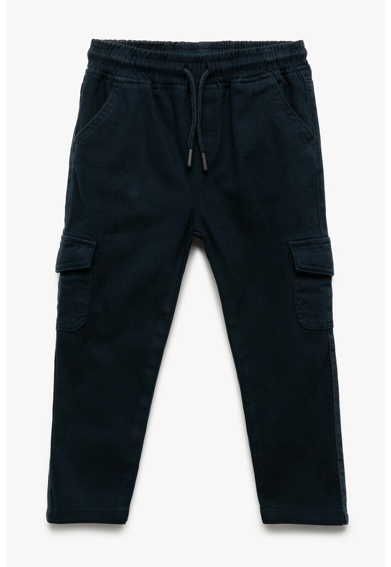 Pantaloni cargo din amestec de bumbac - Albastru ultramarin