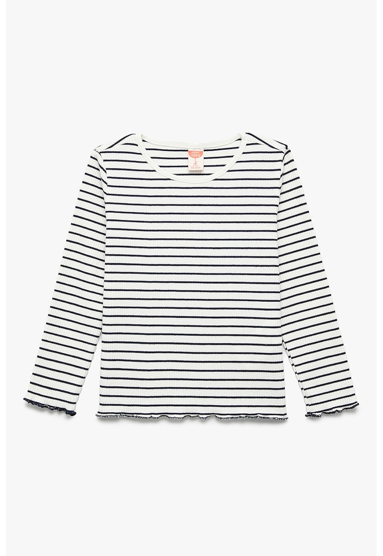 Bluza regular fit cu dungi - Alb murdar/Bleumarin