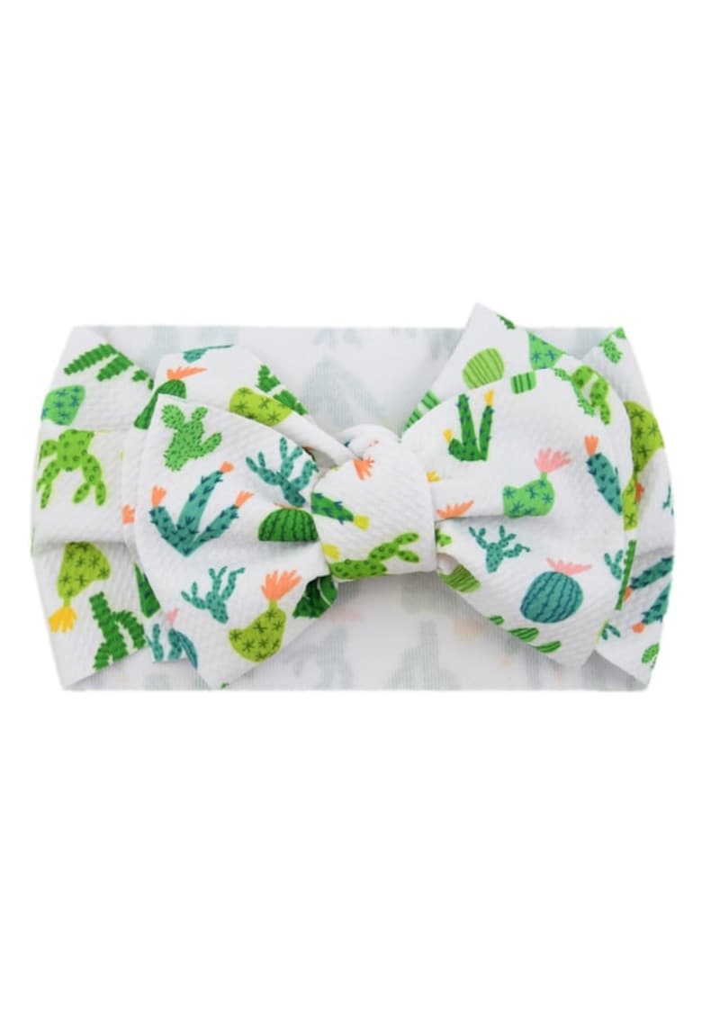 Bentita lata Model 10 AL 18009 cu fundita cu imprimeu - Fete - Textil - 6-12 luni - Multicolor