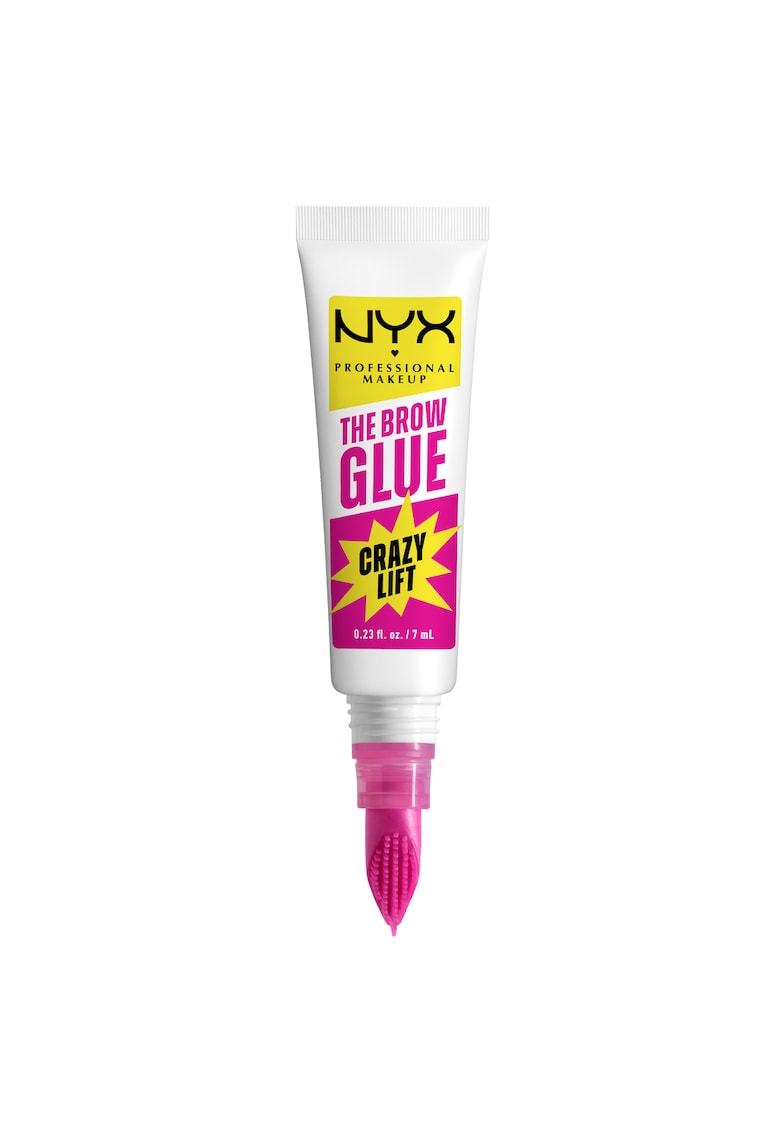 Gel pentru fixarea sprancenelor The Brow Glue Crazy Lift Transparent - efect de laminare - fixare puternica 24H - periuta de stilizare inclusa - 7 ml