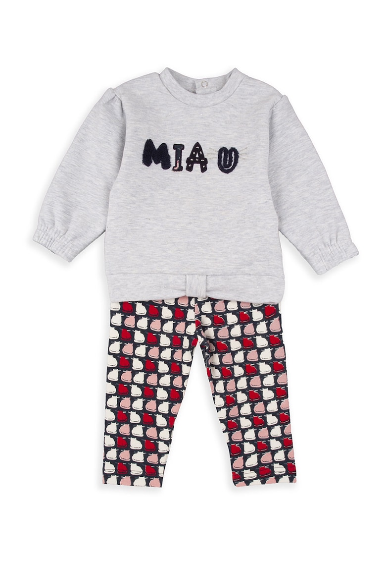 Set de bluza si pantaloni cu imprimeu masina - 2 piese