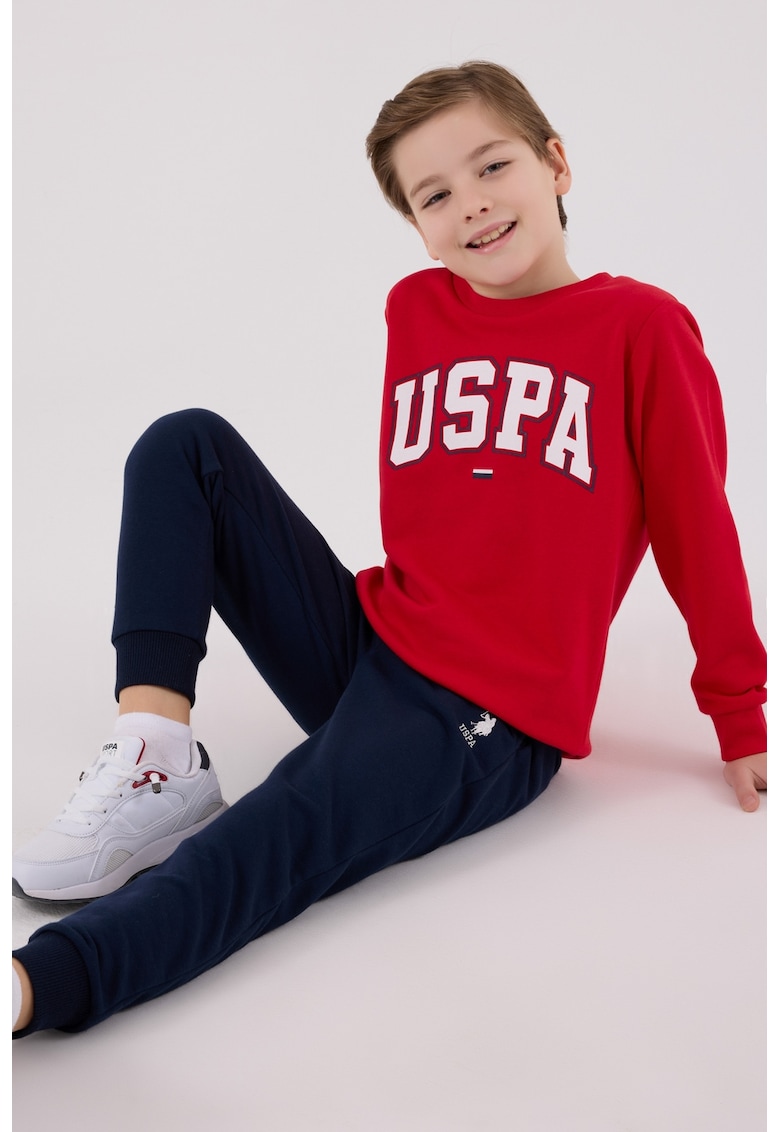 Trening cu imprimeu logo - Rosu/Alb/Bleumarin