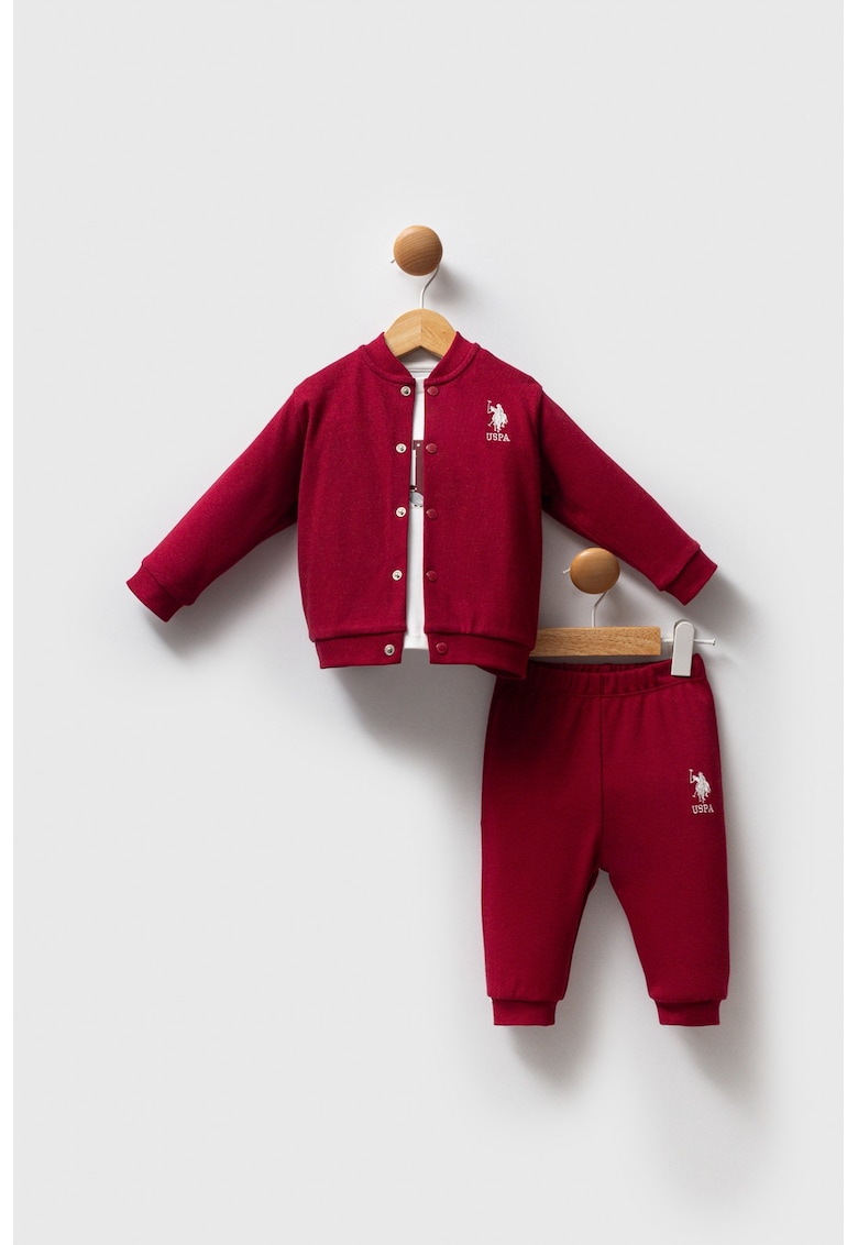 Set de imbracaminte cu logo brodat - 3 piese