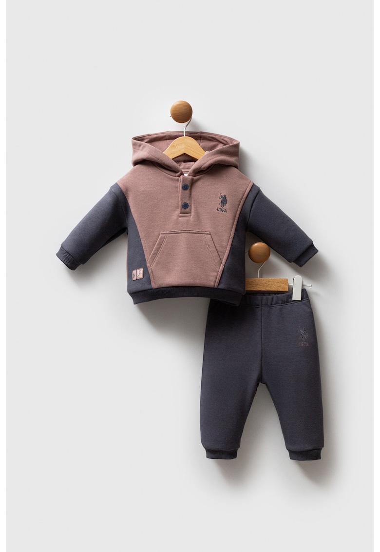Trening cu design colorblock - Maro/Gri antracit