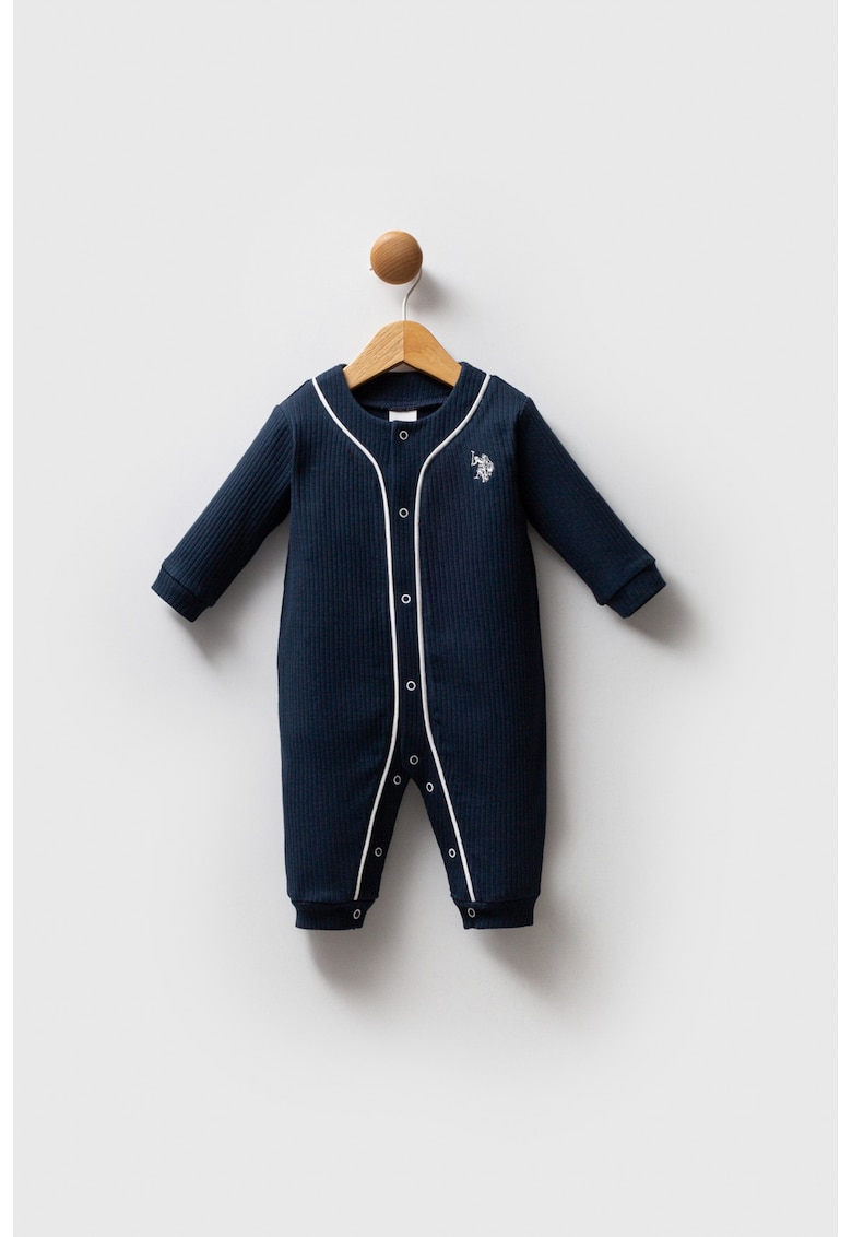 Salopeta din bumbac cu logo Salopeta din bumbac cu logo