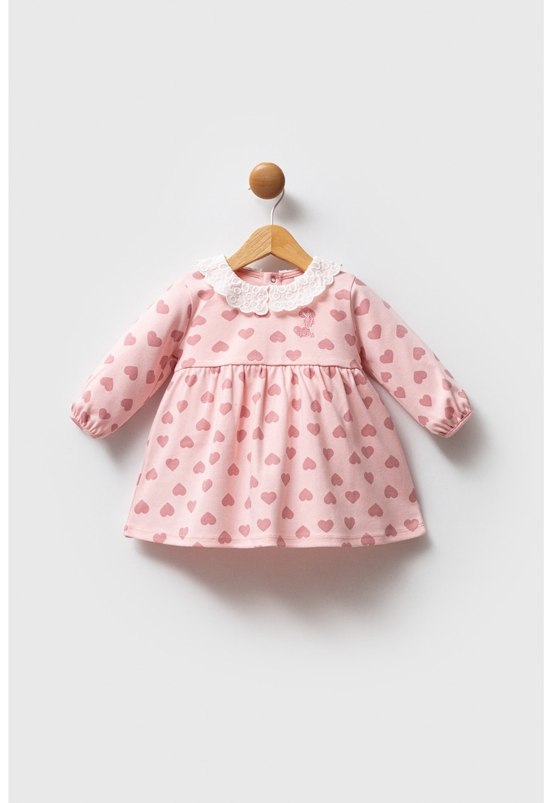 Rochie cu model inimi - Roz deschis/Roz prafuit