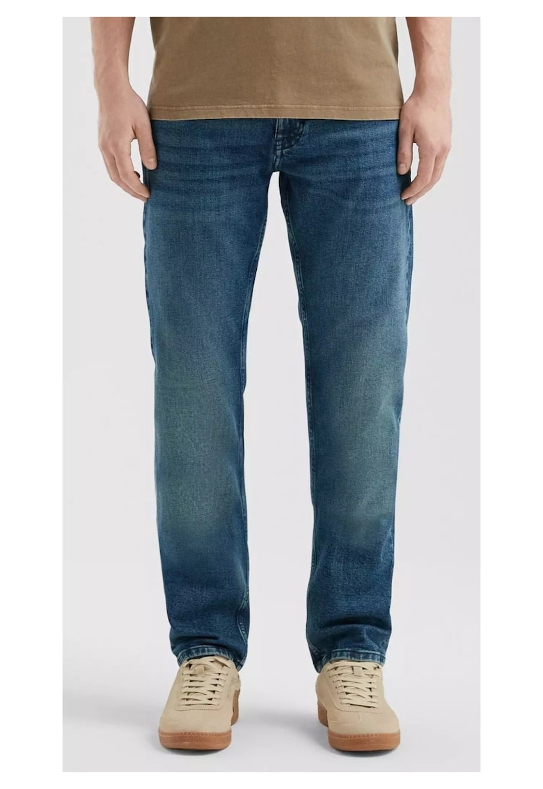 Q/S by s.Oliver Blugi barbati Rick - cu talie medie si croiala Slim Fit - Albastru