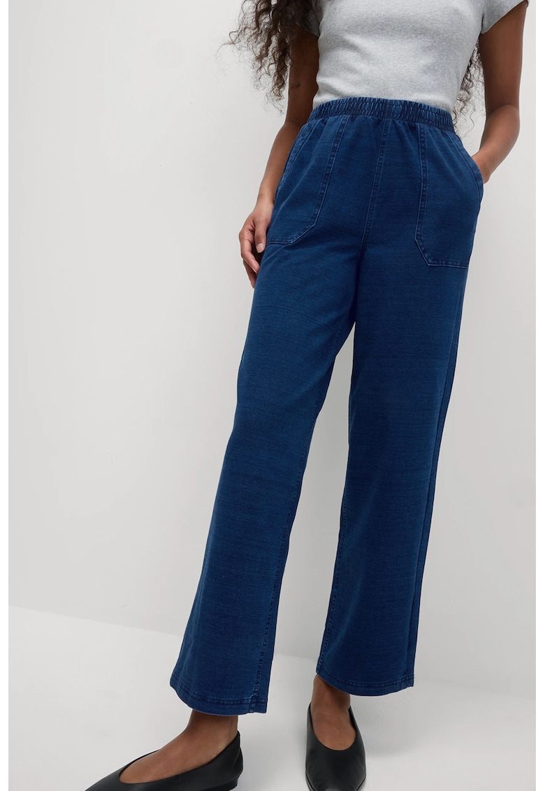 Marks Spencer Pantaloni de trening crop cu croiala conica - Albastru inchis