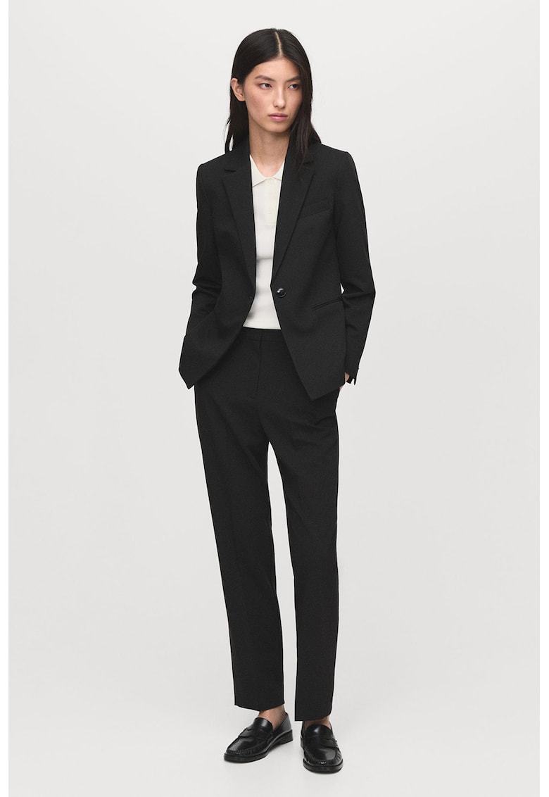Pantaloni eleganti cu croiala dreapta - Negru