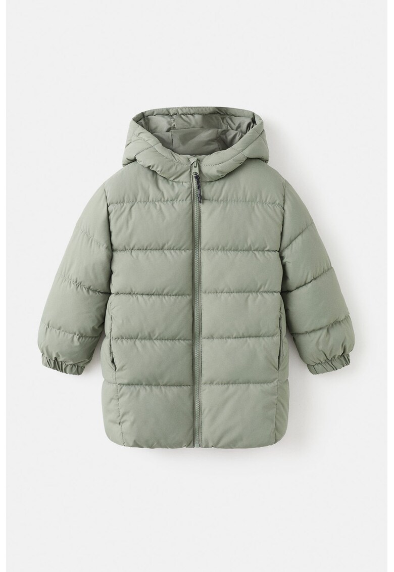 Geaca cu vatelina si mansete elastice - Verde pal