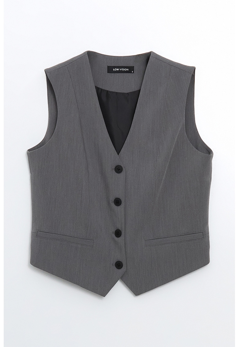 Vesta cu buzunare cu refilet