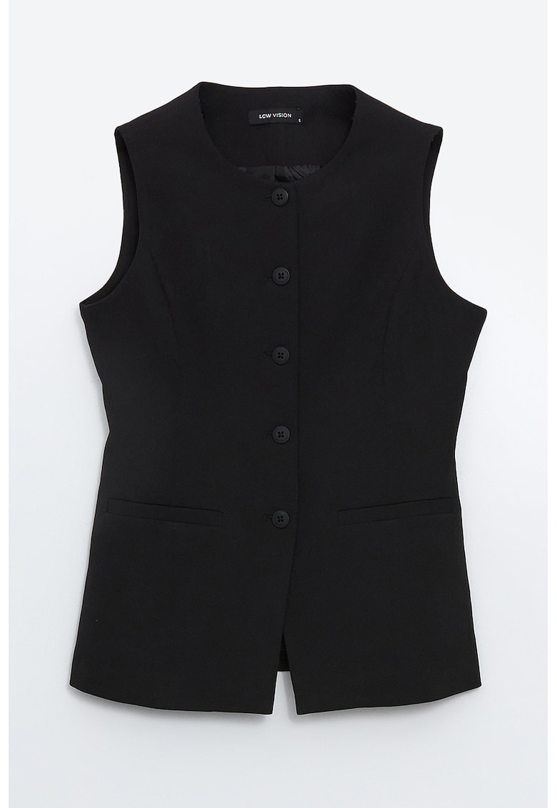 Vesta uni cu buzunare cu refilet