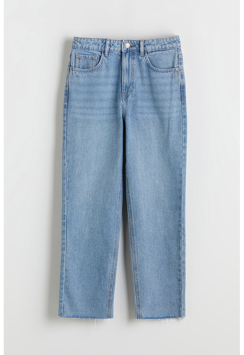 Blugi drepti cu talie medie