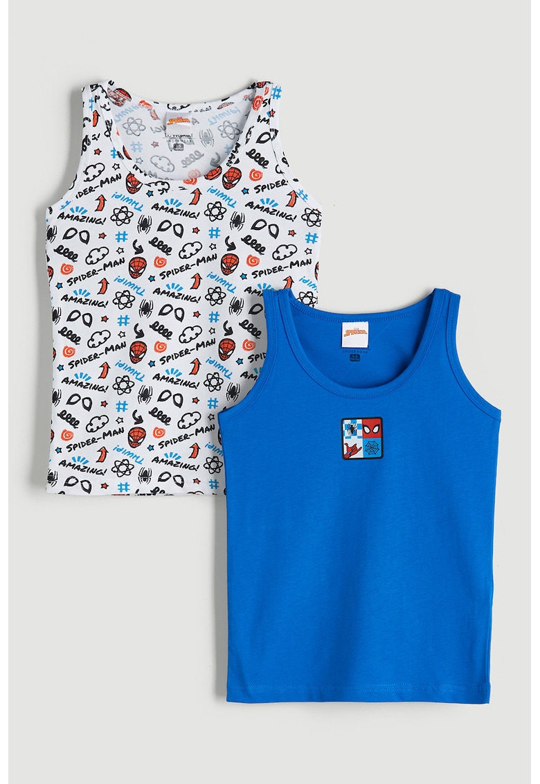 Set de top-uri cu imprimeu Spiderman- 2 piese Set de top-uri cu imprimeu Spiderman- 2 piese