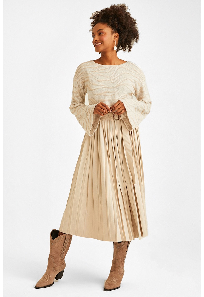 Fusta midi plisata