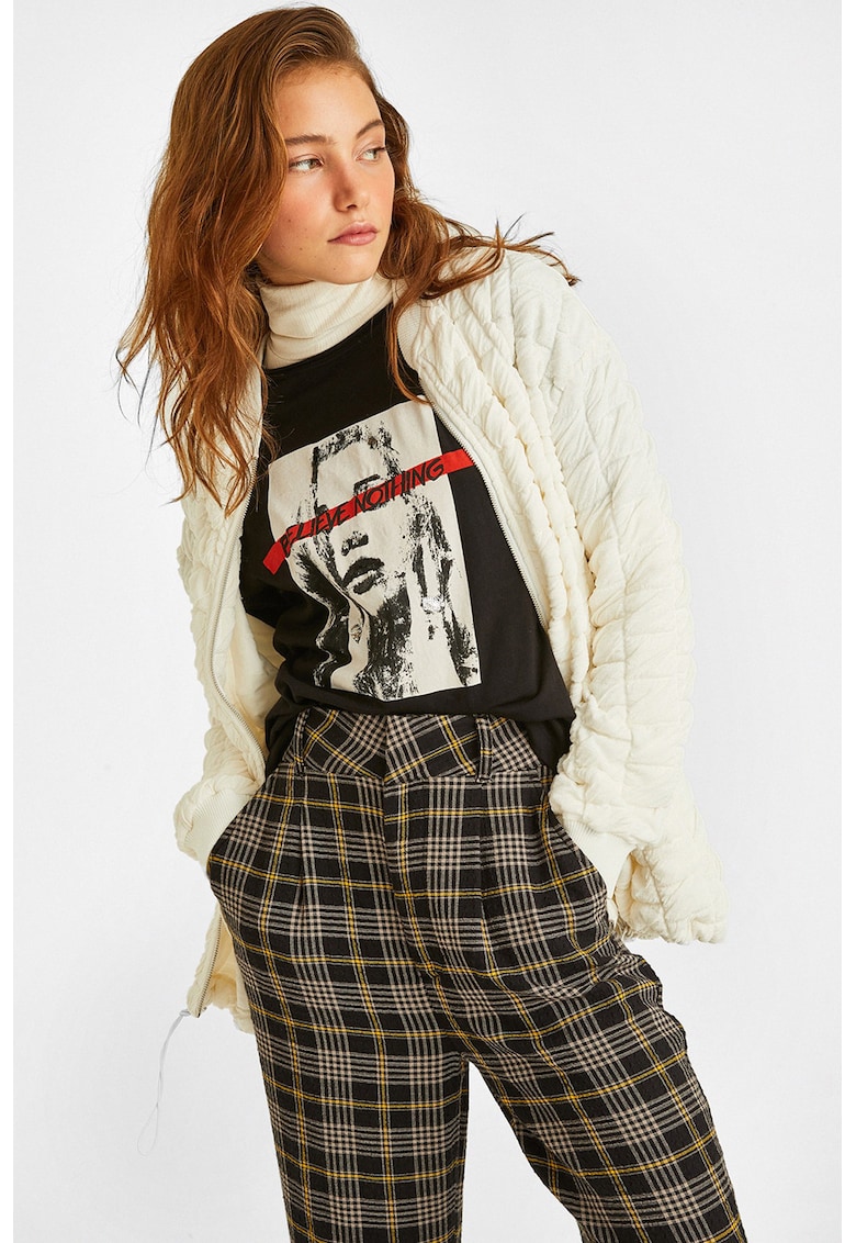 Jacheta cu guler baseball si snur de ajustare in talie