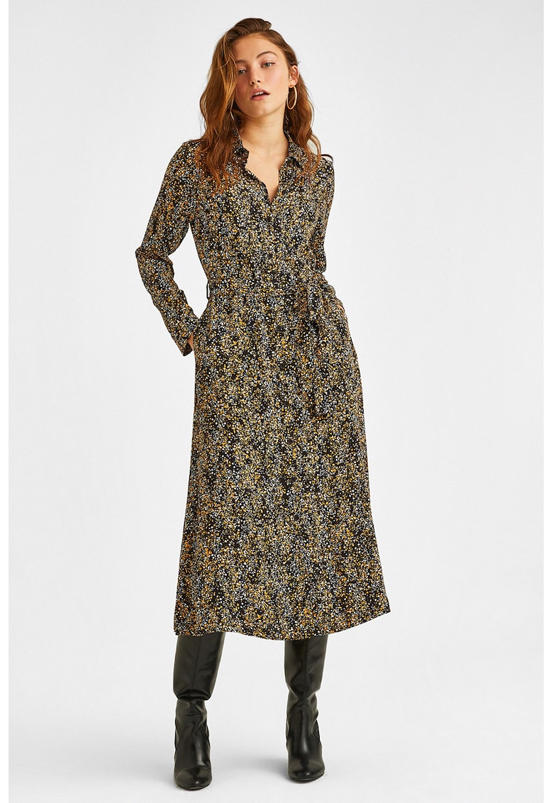 Rochie cu imprimeu si buzunare laterale