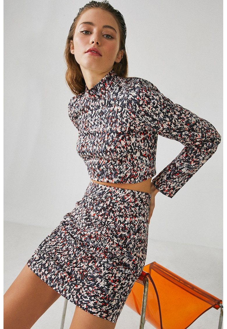 Fusta mini cu model abstract