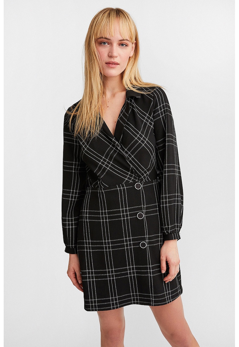 Rochie scurta cu model in carouri