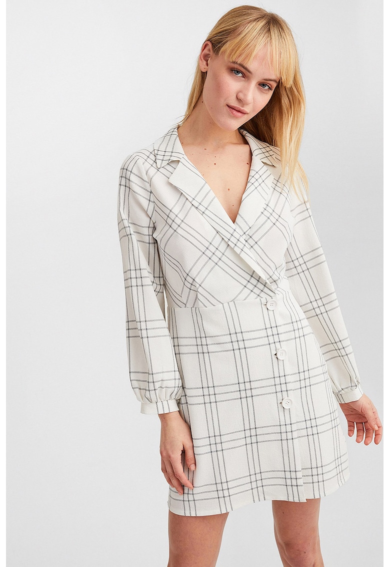 Rochie scurta cu model in carouri