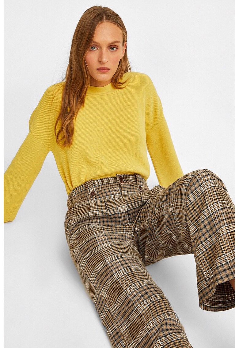 Pulover cu maneci cazute - Alb murdar