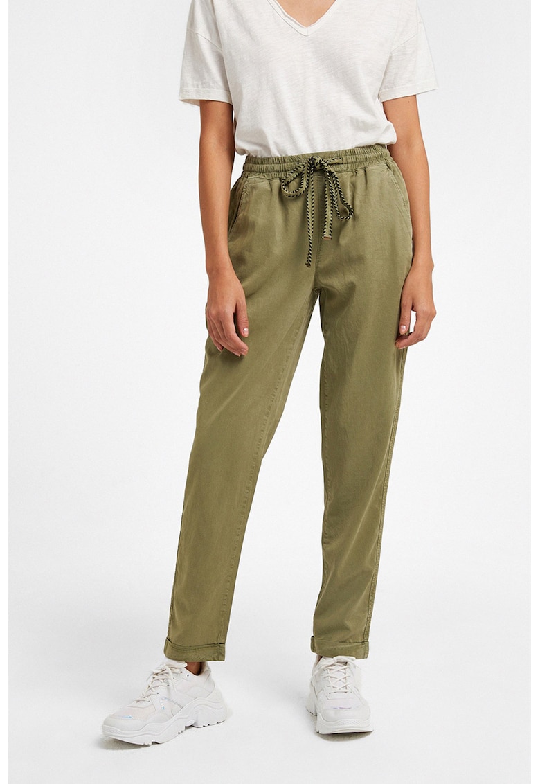 Pantaloni jogger din bumbac si lyocell