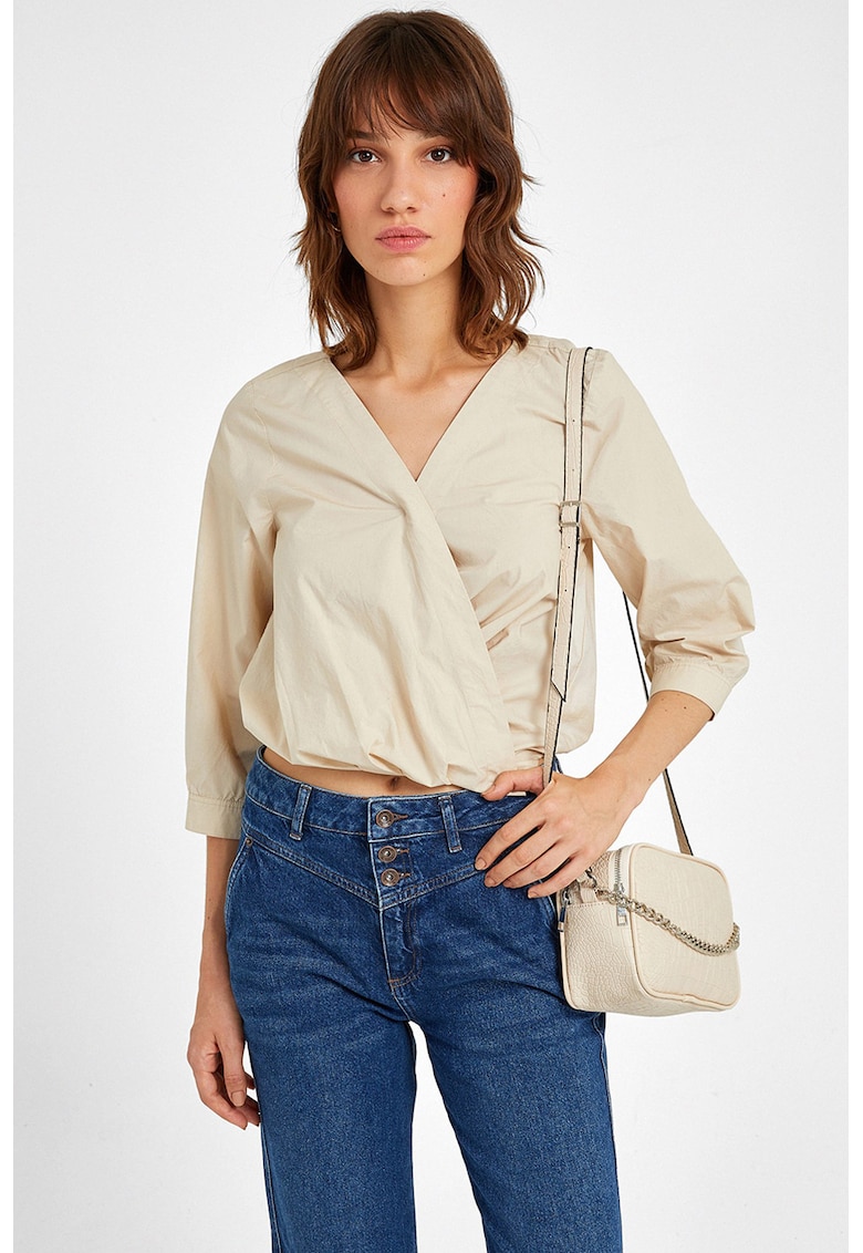 Bluza cu decolteu cache-coeur