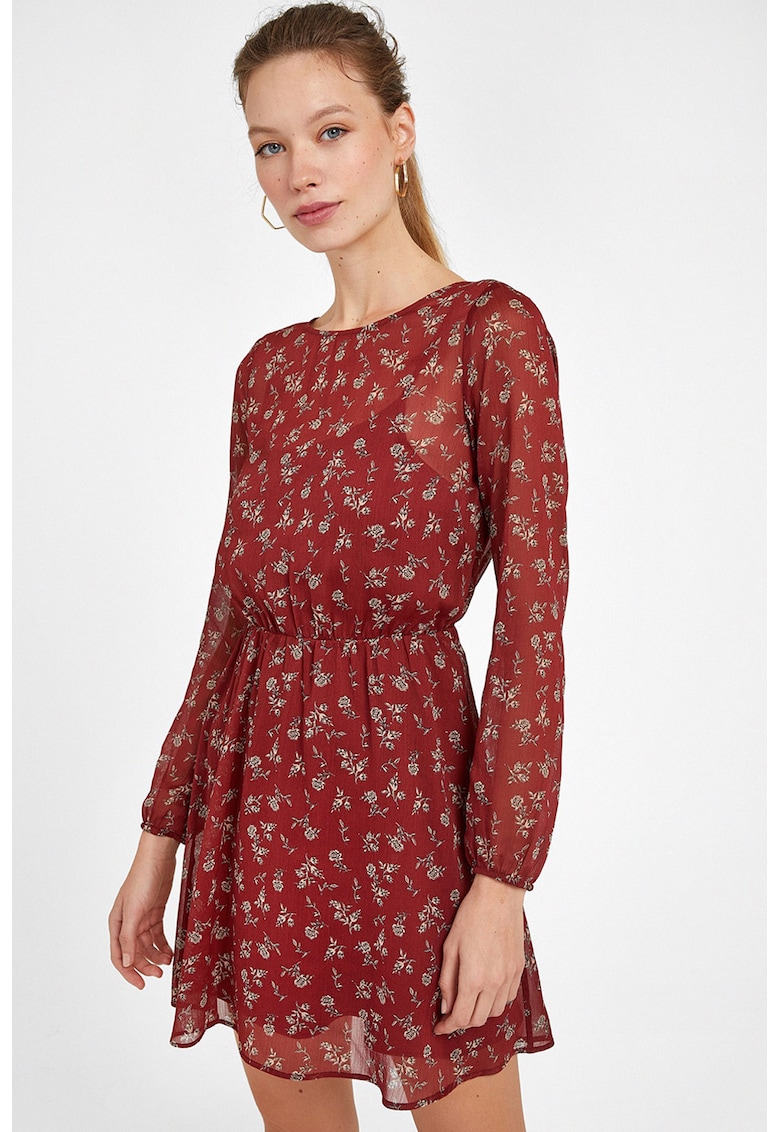 Rochie din sifon cu imprimeu