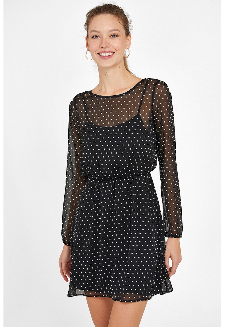 Rochie din sifon cu imprimeu