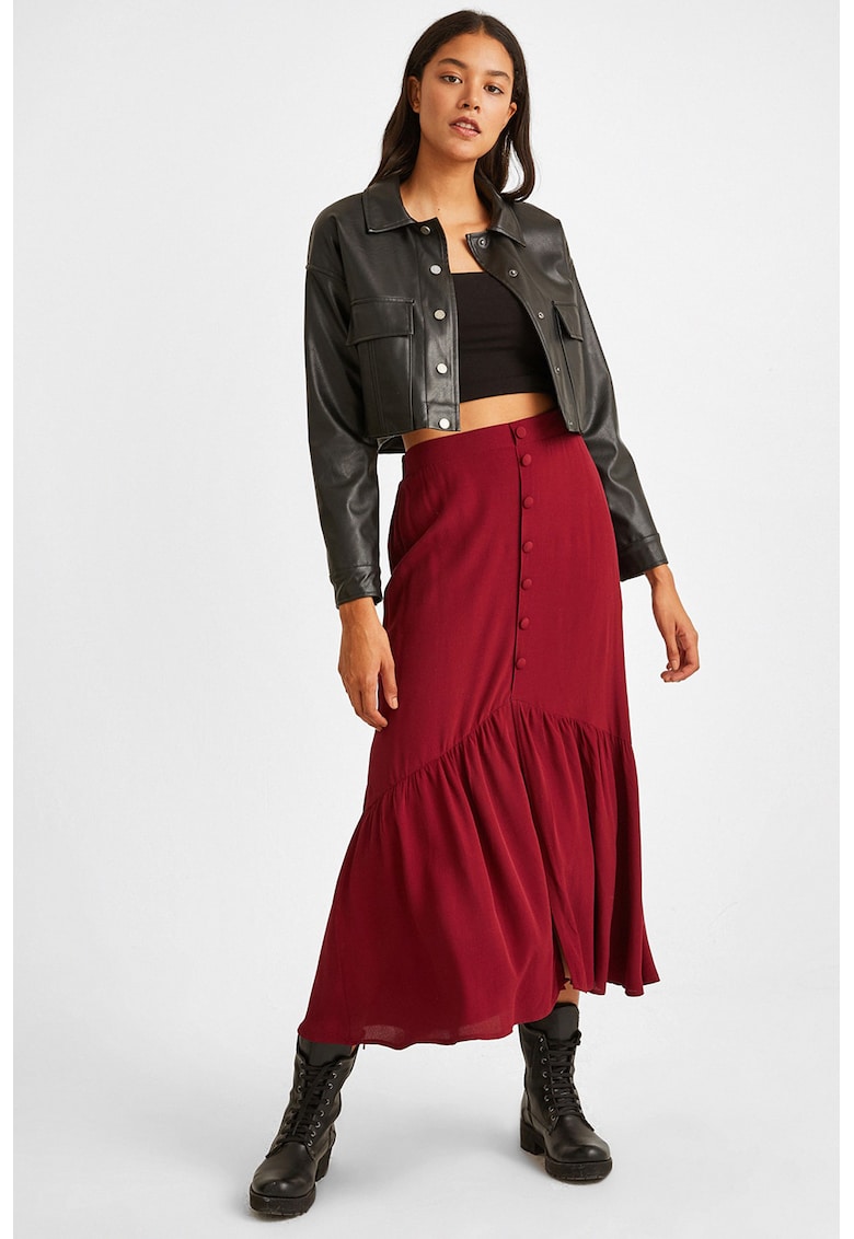 Fusta midi cu croiala in A