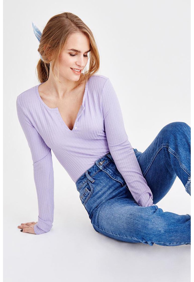 Bluza slim fit cu striatii