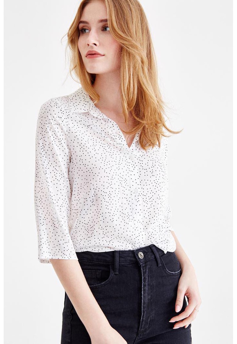 Camasa lejera cu imprimeu si maneci 3/4