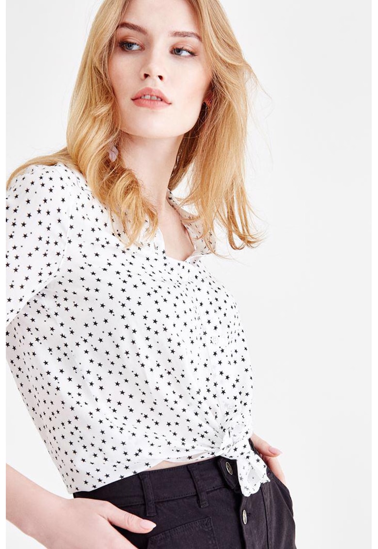 Camasa lejera cu imprimeu si maneci 3/4