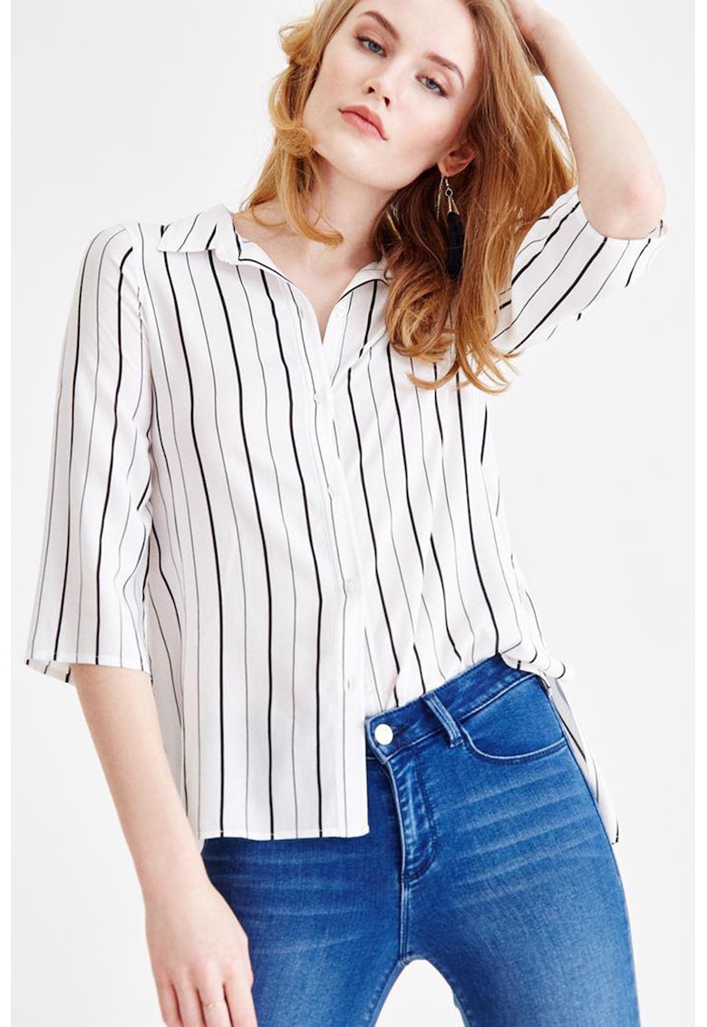 Camasa lejera cu imprimeu si maneci 3/4