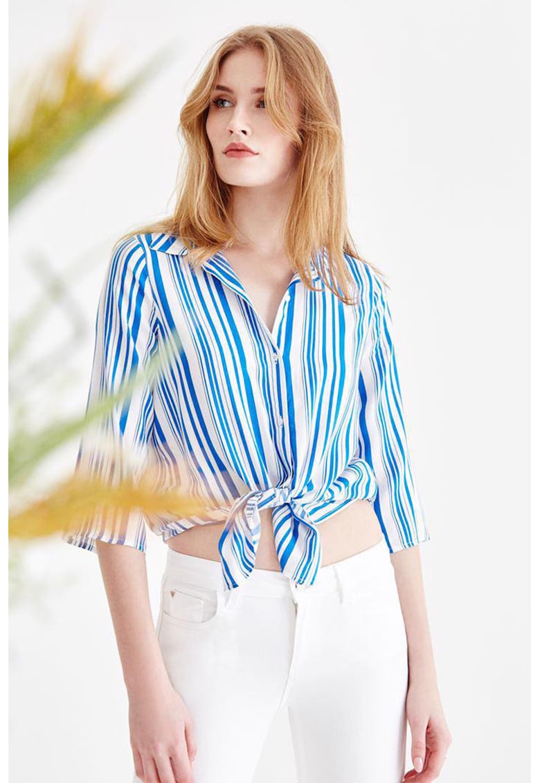 Camasa lejera cu imprimeu si maneci 3/4