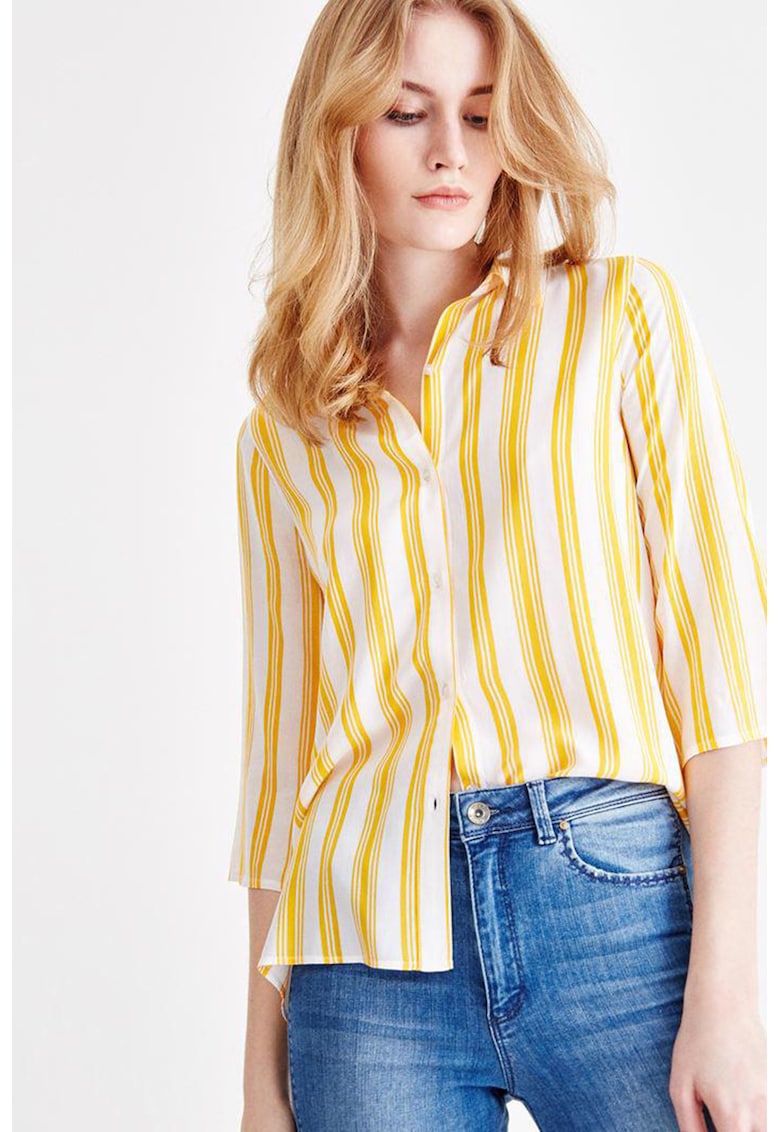 Camasa lejera cu imprimeu si maneci 3/4