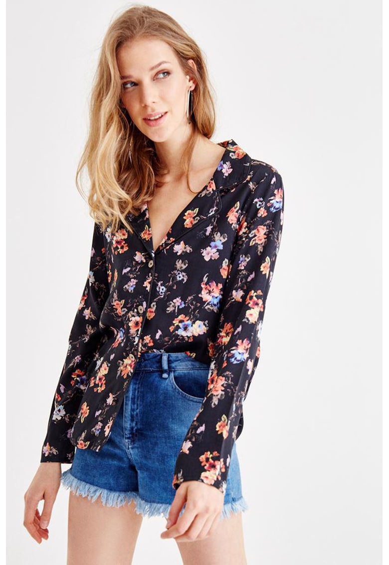 Sacou usor cu model floral