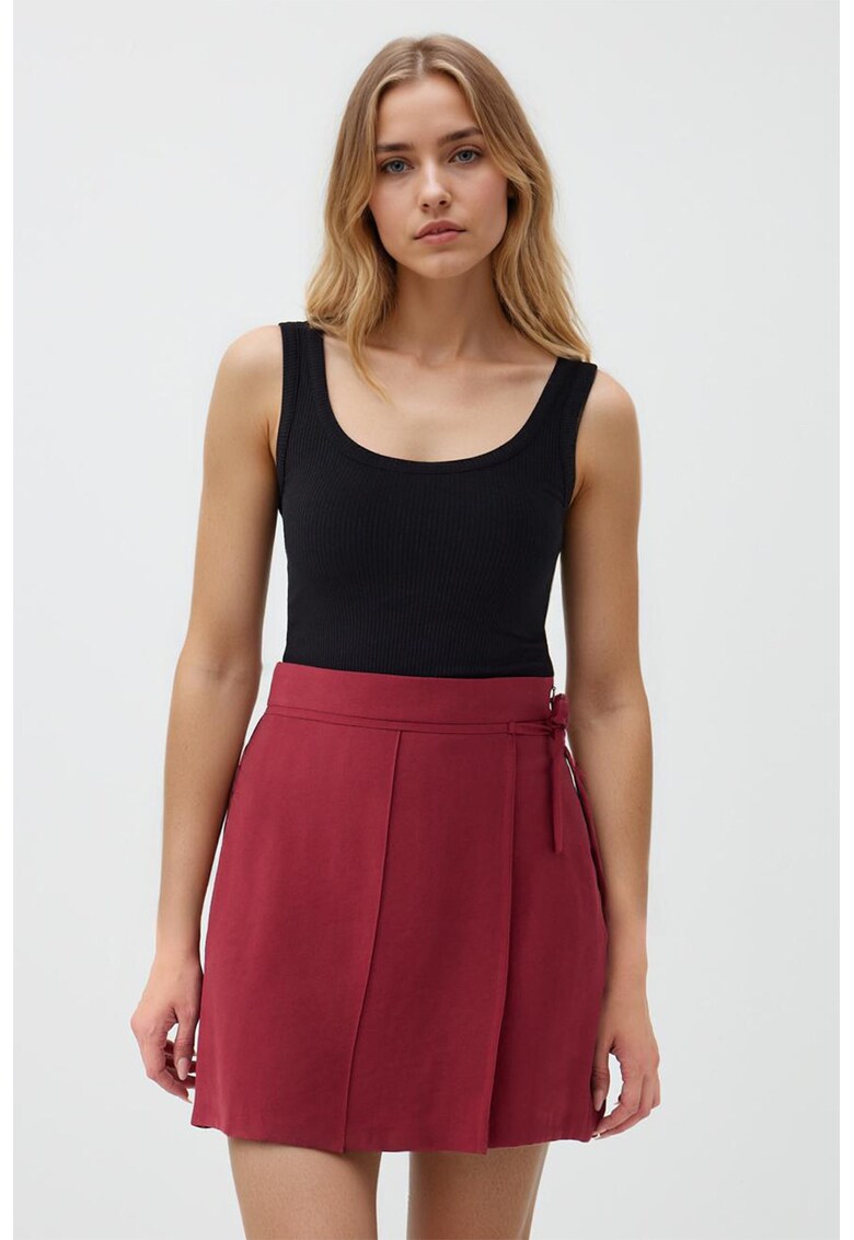Fusta din amestec de modal cu talie inalta