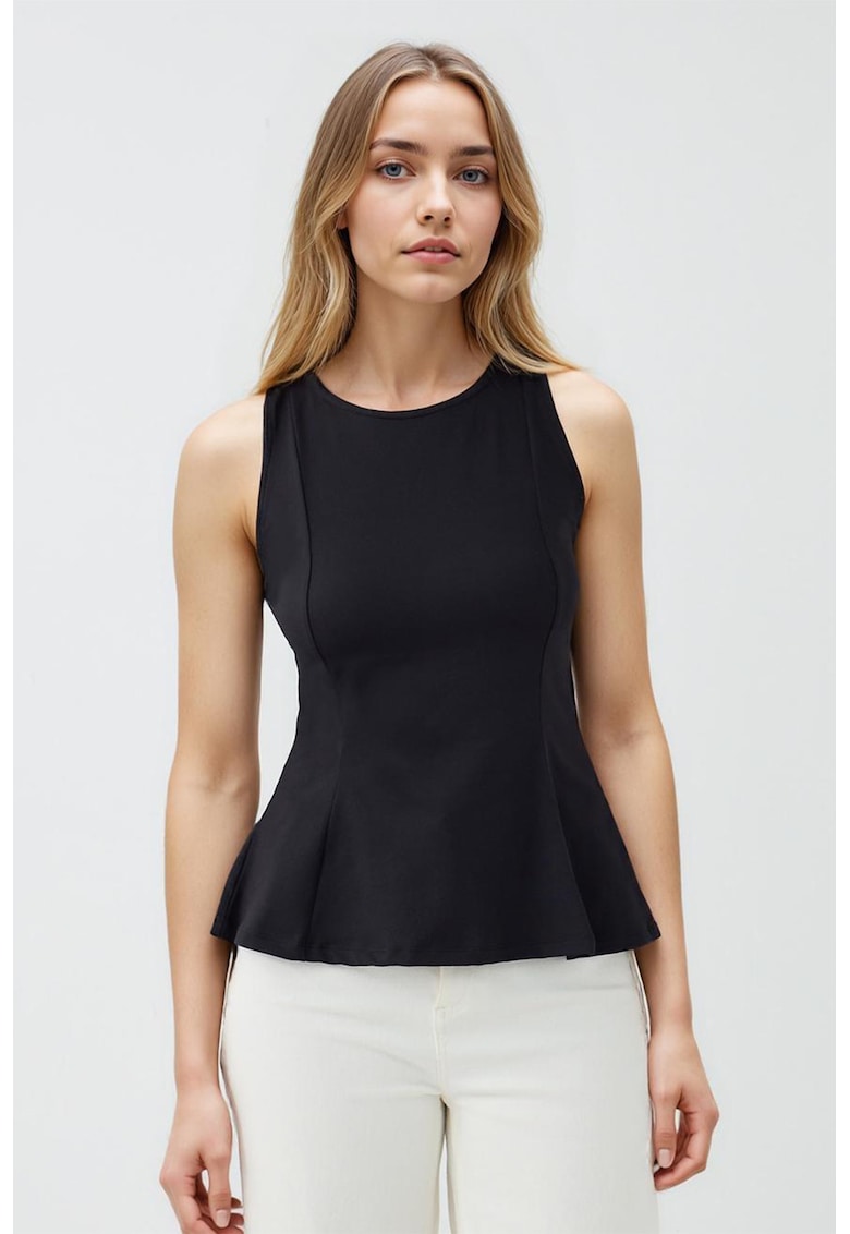 Bluza fara maneci cu terminatie evazata