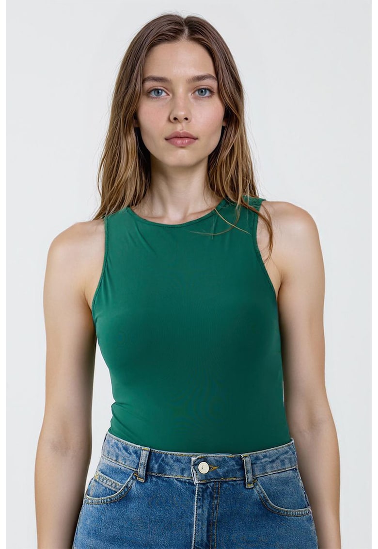 Top slim fit - Verde aquamarin