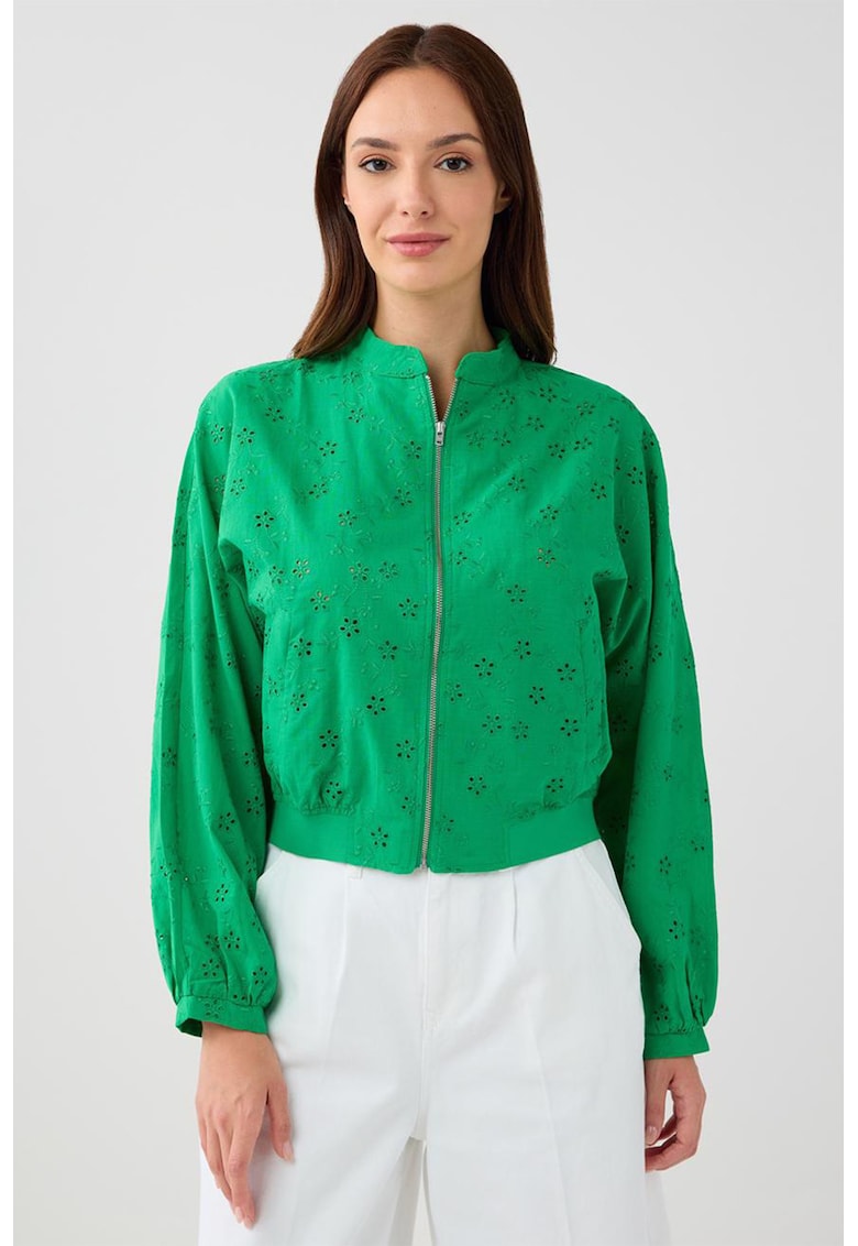 Jacheta de bumbac cu perforatii Jacheta de bumbac cu perforatii