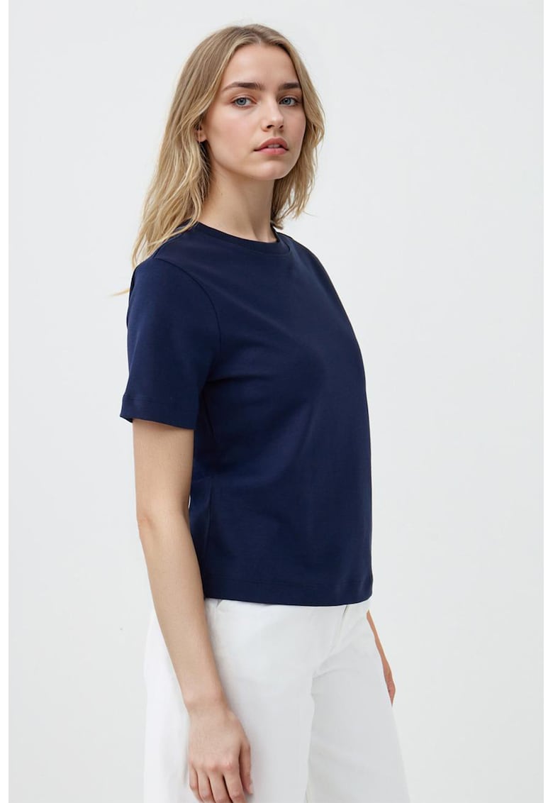 Tricou uni din bumbac - Bleumarin