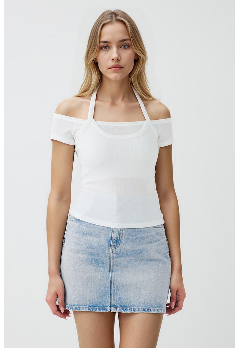 Bluza slim-fit - Alb