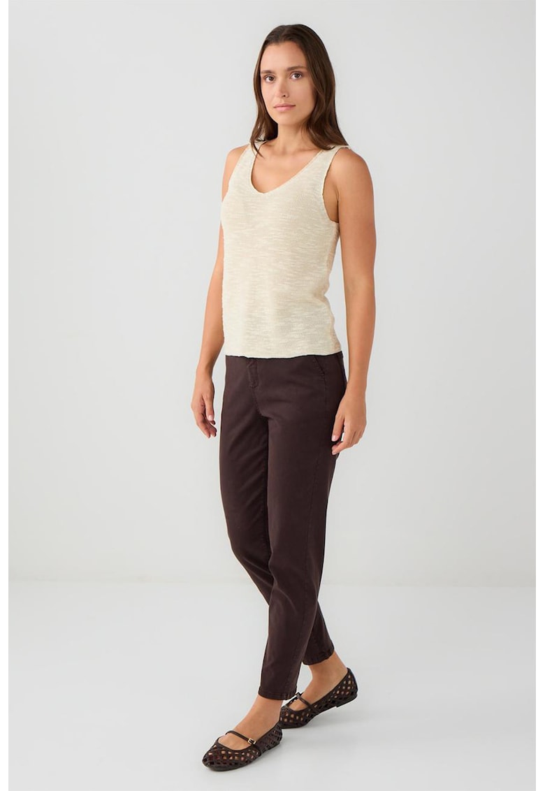 Pantaloni conici cu talie inalta