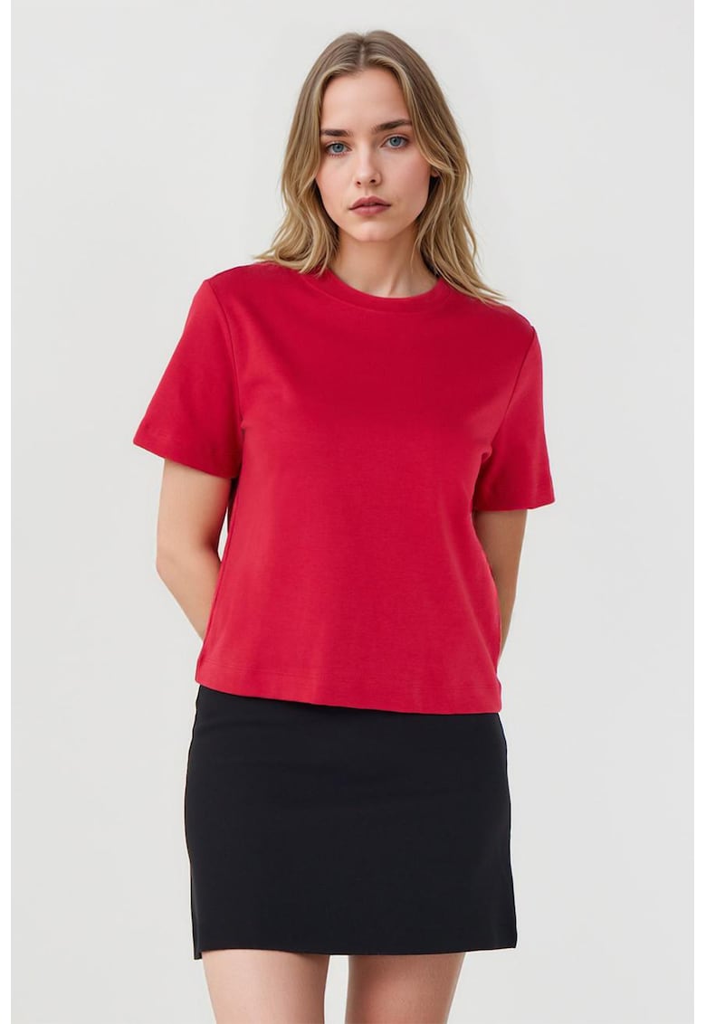 Fusta mini dreapta cu model uni