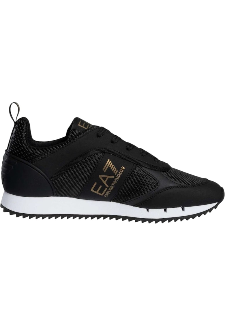 Pantofi sport EA7 Black&White Carbon 49412 - Alb/Auriu/Negru