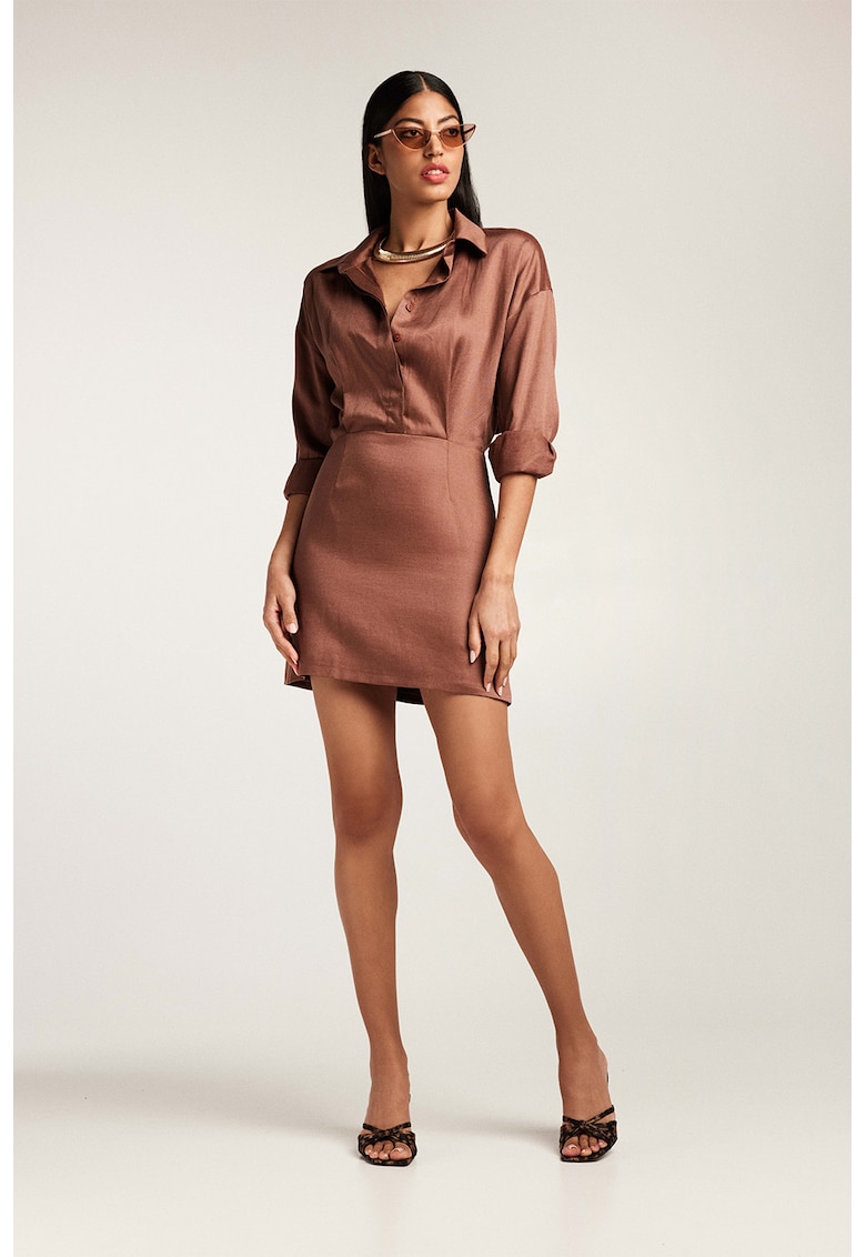 Rochie-camasa din amestec de in