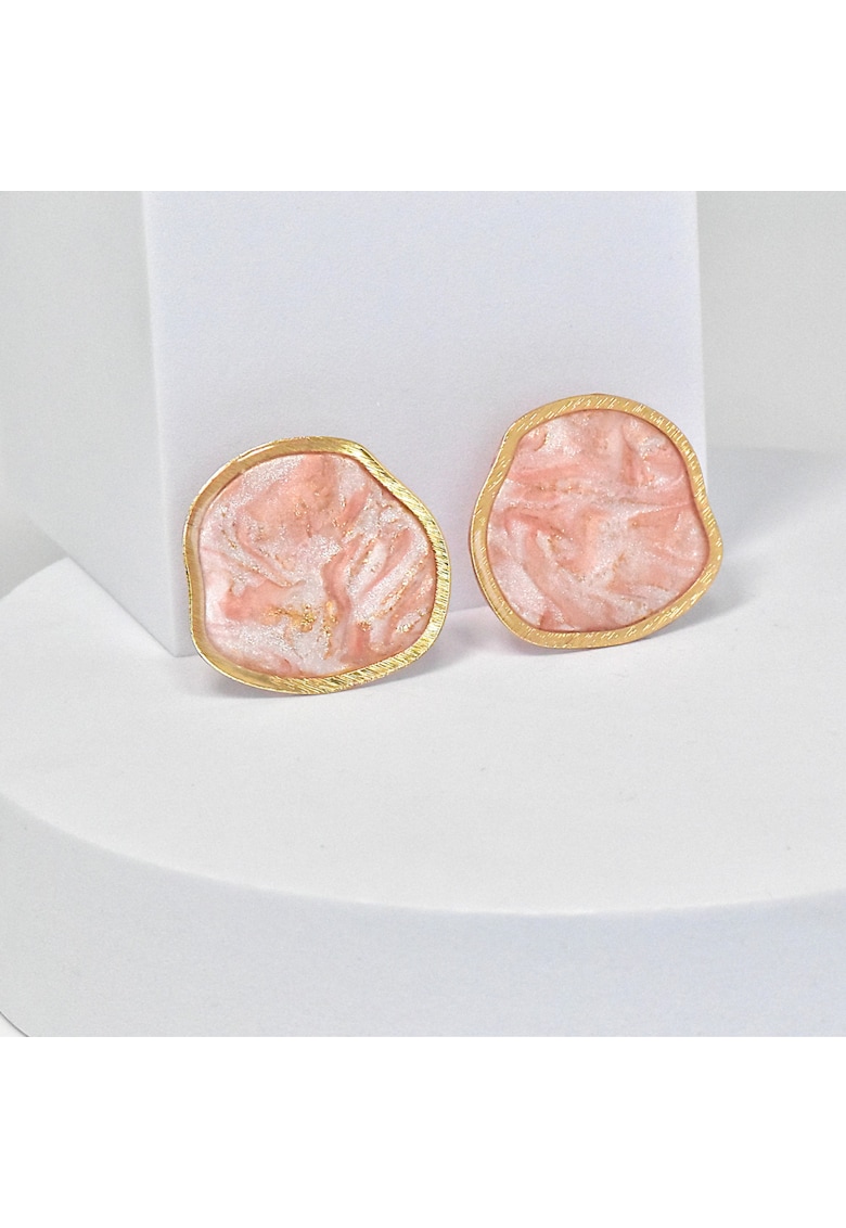 Cercei din lut polimeric si rasina epoxidica - design unic - usori - multicolor