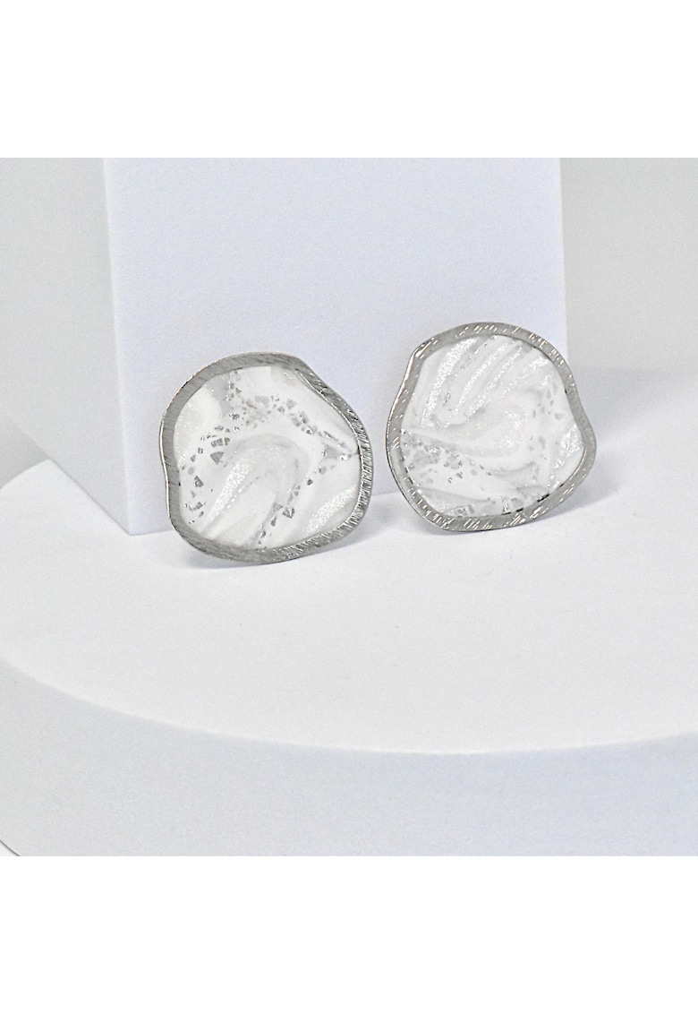 Cercei din lut polimeric si rasina epoxidica - usori - multicolor